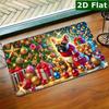 Rectangular Doormat 1pc, Christmas Gifts And Decorations, Welcome Doormat, Non Slip Easy To Clean Entrance Rug, Perfect for Kitchen/ Bathroom/ Porch/ 