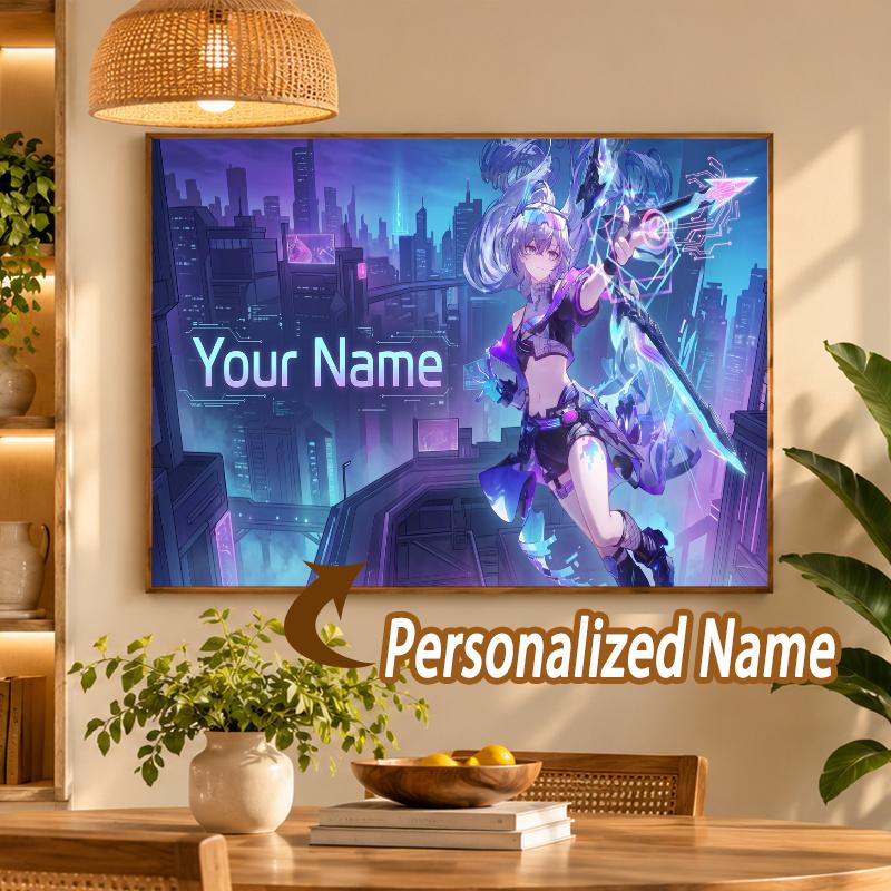 Custom Name Honkai_ Star Rail 5D Diamond Painting Personalized Full Drill Diamond Art Kit Gift