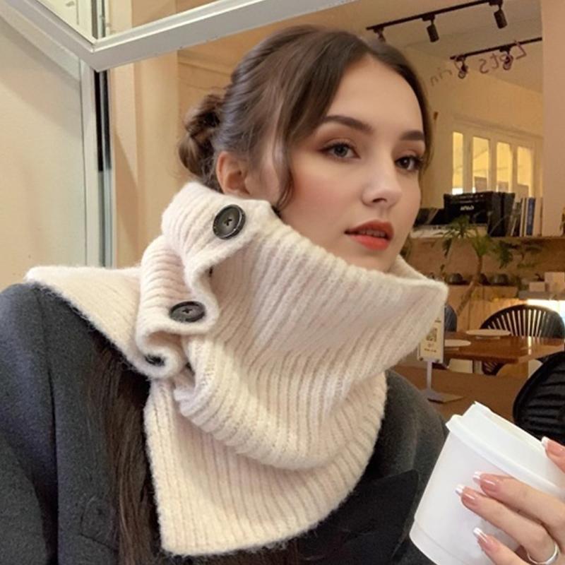 1PC Scarf Versatile Clothing Accessories Minimalist Style Solid Color Elegant Shawl Classic High Neck Design Exquisite Multi-color