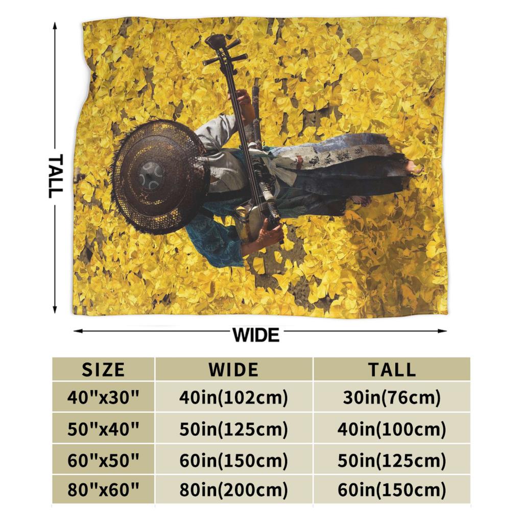 Ghost of Yotei Game 2025 Flannel Blankets Autumn  Warm Soft Bedding Throws for Children Couch Chair Funny Bedspread Bed Cover