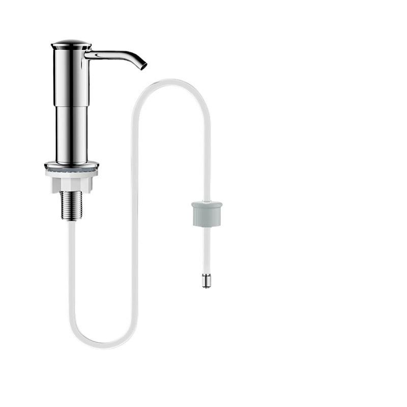 Stainless Steel Kitchen Soap Dispenser with Extension Tube for Dishwashing and Vegetable Washing