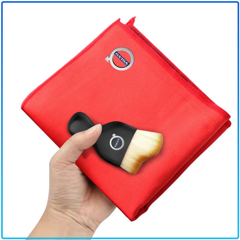 Car Cleaning Soft Brush Car Wash Towel Microfiber Cleaning Rag Cloth Car Goods For Volvo C70 S40 S50 S60 S70 S80 S90 V40 V50 V60 V90 XC40 XC60 XC90