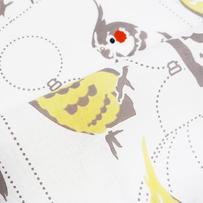 Dyeing Anbo Hand Towel Parakeet Authentic Dyed Cotton Tokuoka Made in Japan 35cm x 100cm "Okame White" 100%