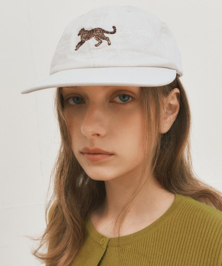 Wednesday Oasis For Woman Layered With Leopard Ball Cap_Cream(W25-Acc06)