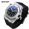 SANDA Men's Popular Model Fully Automatic Waterproof Mechanical Watch with Three Hand Display and Fashionable Calendar.