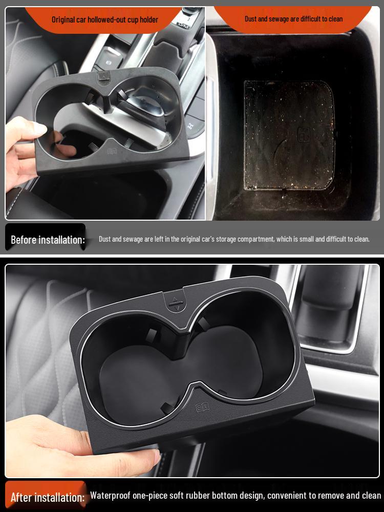 Tank 300 Console Cup Holder Mat: TPE Door Slot, Shock Absorption, Noise Reduction, Soft Rubber, Waterproof Storage