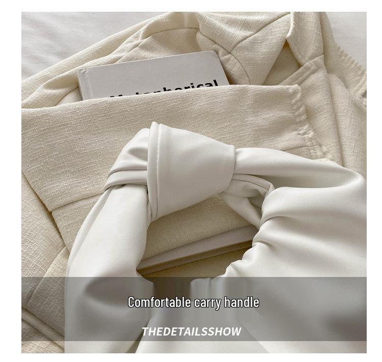 2024 Unique Design: Pleated Women's Versatile Solid Color Handbag - Summer Casual Must-Have