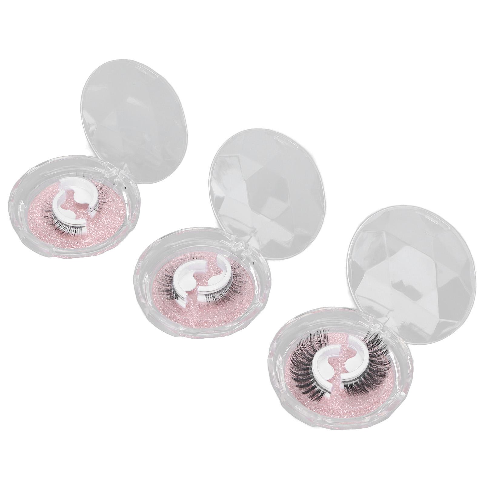 

3 пары накладных ресниц без клея, естественный вид, водостойкие, самоклеящиеся, устойчивые к поту, накладные ресницы для