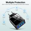4-Port USB Fast Charger with QC3.0, 4.1A Smart Travel Adapter