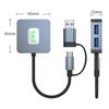 4 In 2 Type-C + USB To USB3.2*4 Interface Hub Adapter Dock for MacBook iPad Pro