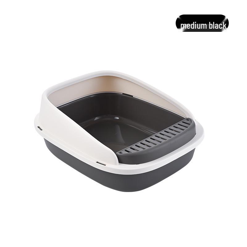 Medium-Large Anti-Splash Odor-Blocking Cat Litter Box for Kittens and Cats