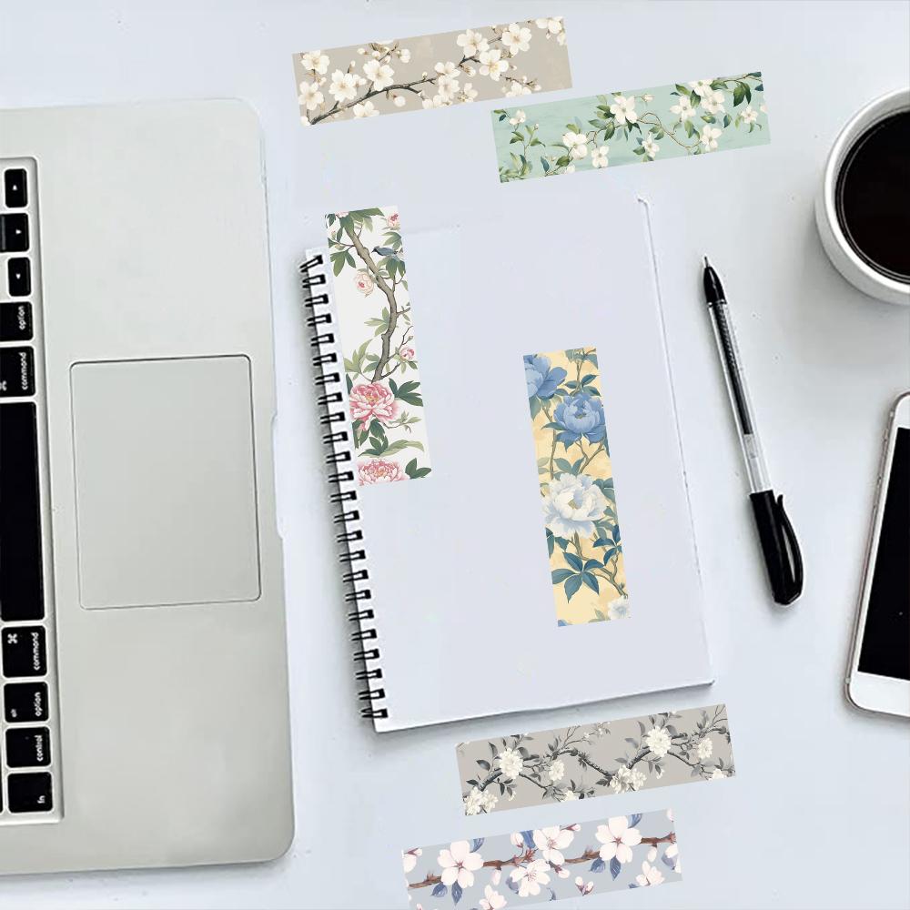 30pcs Vintage Flower Bookmarks, Natural Style Durable Paper Soothing Illustrations Perfect Collectible Set for Book Lovers