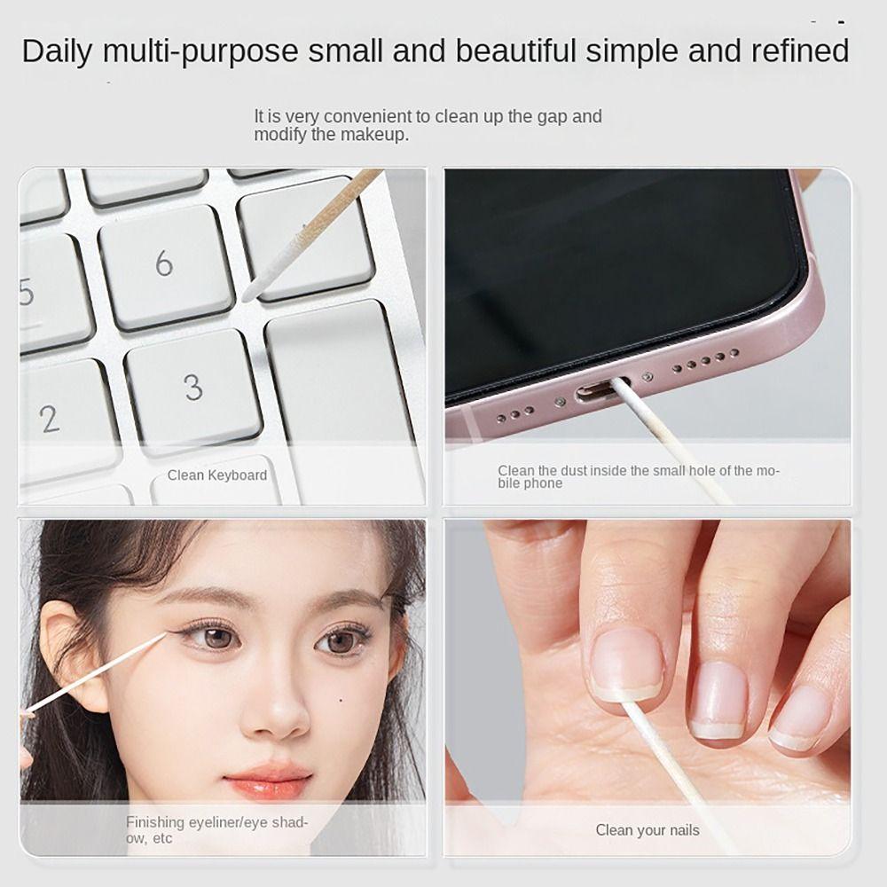 100pcs/bag Cosmetic Tattoo Tools Disposable Cotton Swab Makeup Accessories Ultra-small Tip Cotton Sticks Lint Free