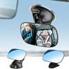 Car Rearview Mirror Wide View Safety Mirror Car Rear Mirror Interior Rear View Mirror 360° Rotates Adjustable Suction Cup