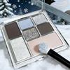 Matte Shimmery Eyeshadow Palette, Nude Brown, Natural Eye Contouring Easy To Use, Portable Versatile Makeup Palette, Daily Commute No Makeup Look