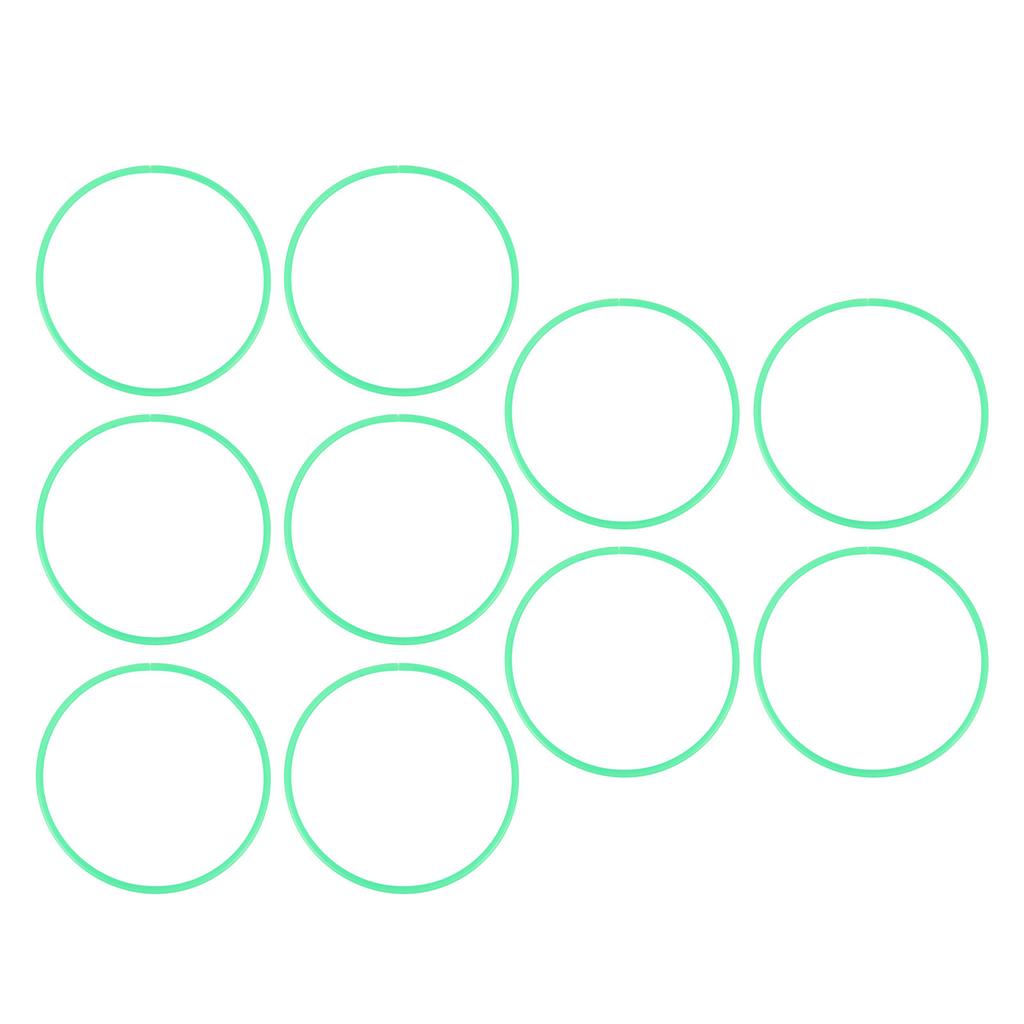 10 Pcs Agility Speed Rings Balance Coordination Sensory Training Jumping Hoop Hollow Green 13.78in