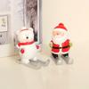 Christmas Style Santa Claus Phone Holder Snowman/Penguin/Elk Cartoon Phone Stand Resin Simulation Phone Support Christmas Day