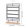 Jewelry Holder 5 Layers Ear Card Rotating Stand Earrings Pendant Hanger Wood Base Jewellery Rack Showcase Organizer