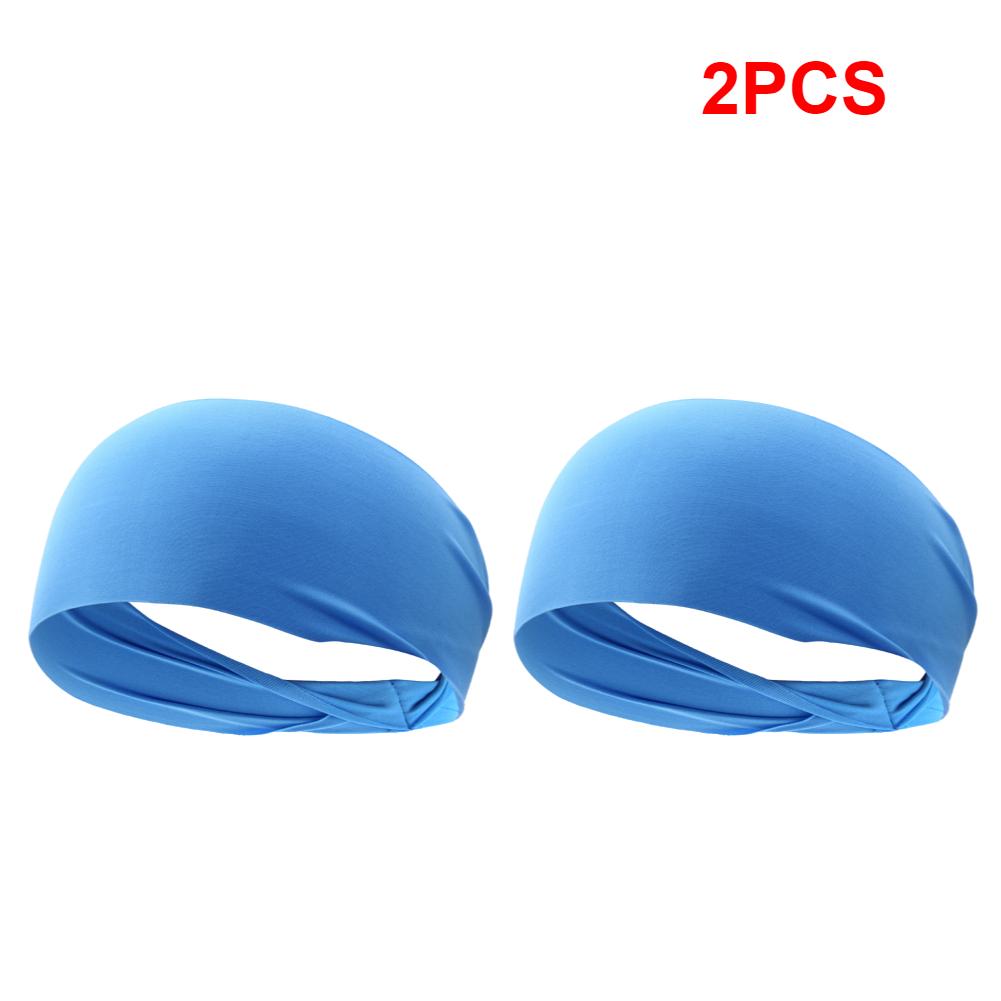 Men Women Sports Headband Sweatband Stretch Elastic Gym Fitness Running Yoga Headwrap Breathable Quick-dry Absorbent Hair Bands