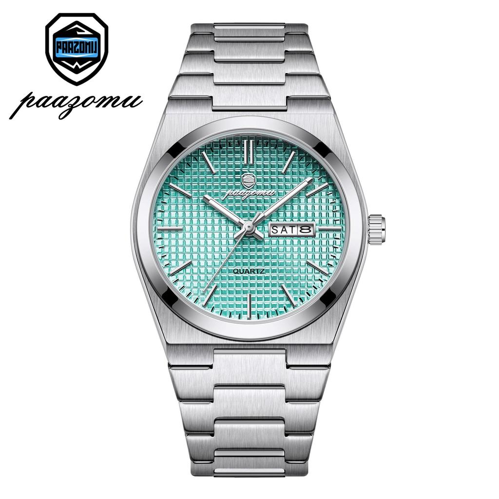 Business Men Wristwatch Waterproof Stainless Steel Man Watch Luminous Date Week Fashion Men's Quartz Watches