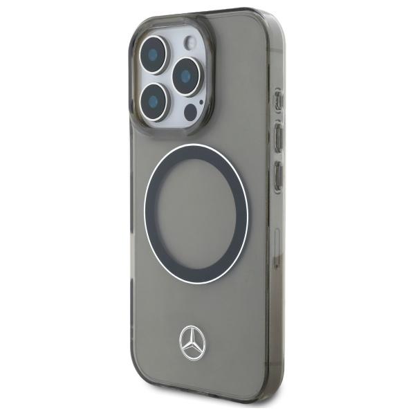 Mercedes Mehmp16L23Huosk Iphone 16 Pro   6.3 Czarny/Black Hardcase Silver Ring Magsafe