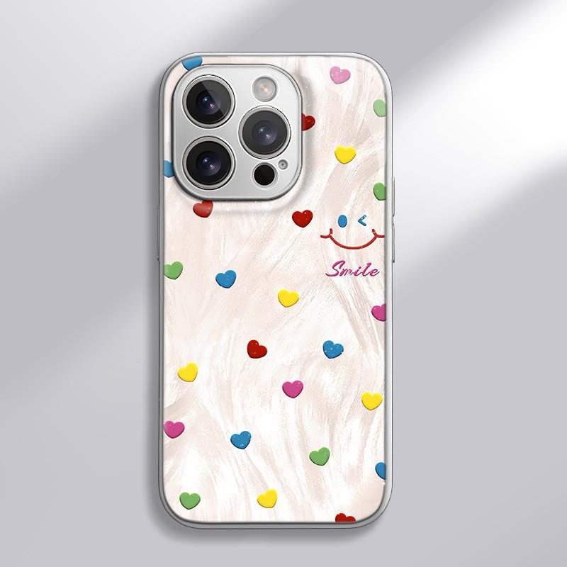 

Polka Dot Smiley Face for Apple 17 Promax Cartoon Female Model for IPhone Mobile Phone Case 16 New Model 15 Hydrogel Shell For Apple 6