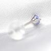 Pt900 Platinum 3mm Stud Earrings with December Birthstone Tanzanite (Pair)