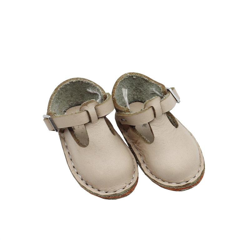 1:6 Scale BJD Doll Shoes, A Pair of Ankle-Strap Shoes, CowhideFlat Shoes for 12 inch Blythe Doll Accessories