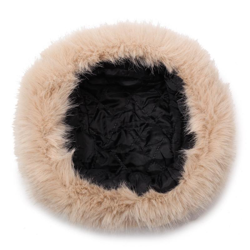 Autumn and Winter Warm Ear Protection Cap, Fleece Thickened Women's Plush Windproof and Cold-proof Hat, Outdoor Cotton Hat