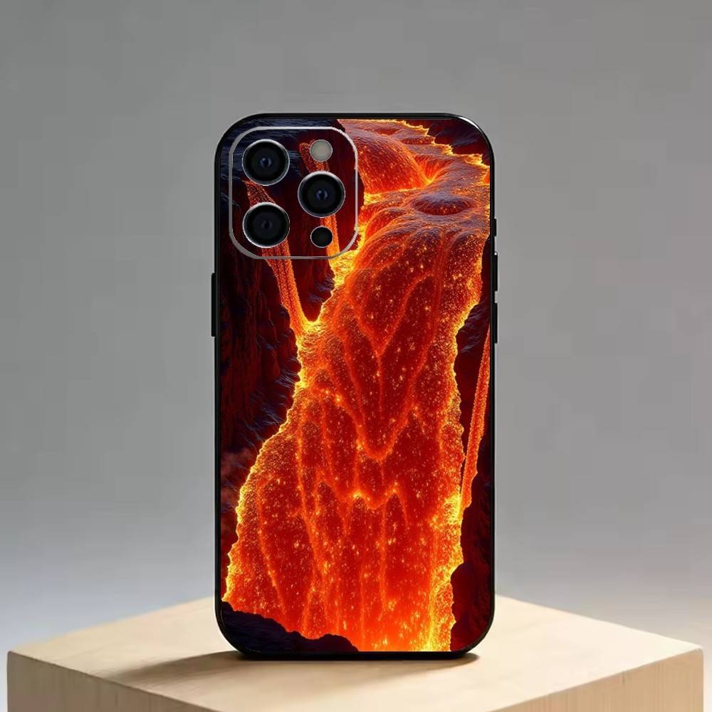 Volcano Phone Case Silicone Soft For IPhone 17 16 15 14 13 12 11 X XR Plus Pro Max Plus