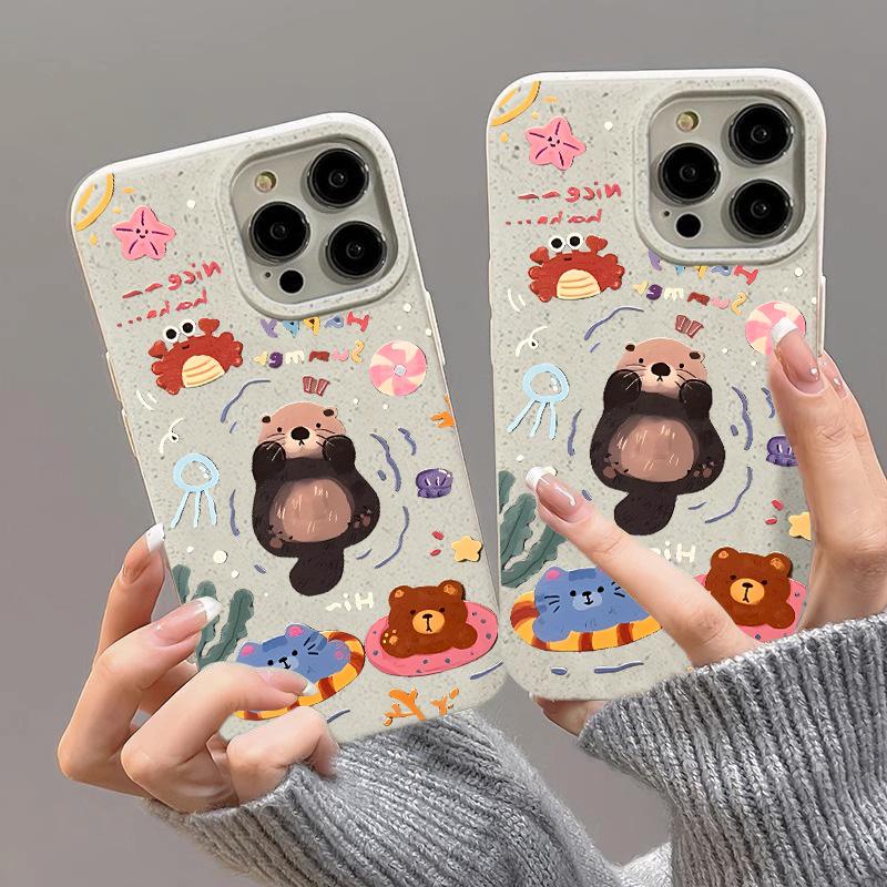 

Swimming Beaver iPhone 16 Pro/16 Plus/16 Pro Max/15 Pro Max Anti-Fall Case iPhone 16