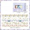 Chunxin Flower Language Boxed Japanese Paper Tape 5*1cm Wide Flowers and Leaves Dividing Line Hand Account Pastoral Flower Tape
