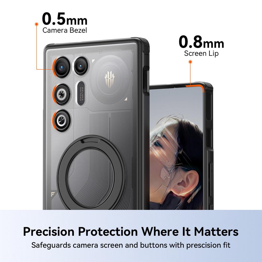 360° Rotatable Ring Holder Stand Case For ZTE Nubia RedMagic 11 Air RedMagic11 Pro Matte Anti-Yellowing Anti-Fingerprint Cover