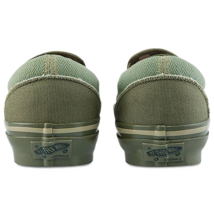 Vans Nigel Cabourn OG Classic Slip- LX 'USMC Army Mix' (Unisex) Usmc Army Mix Skateboard Shoes VN0A45JK9TA