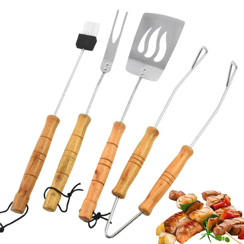 

ZISIZ Thickened Outdoor BBQ Fork Set (4-piece)