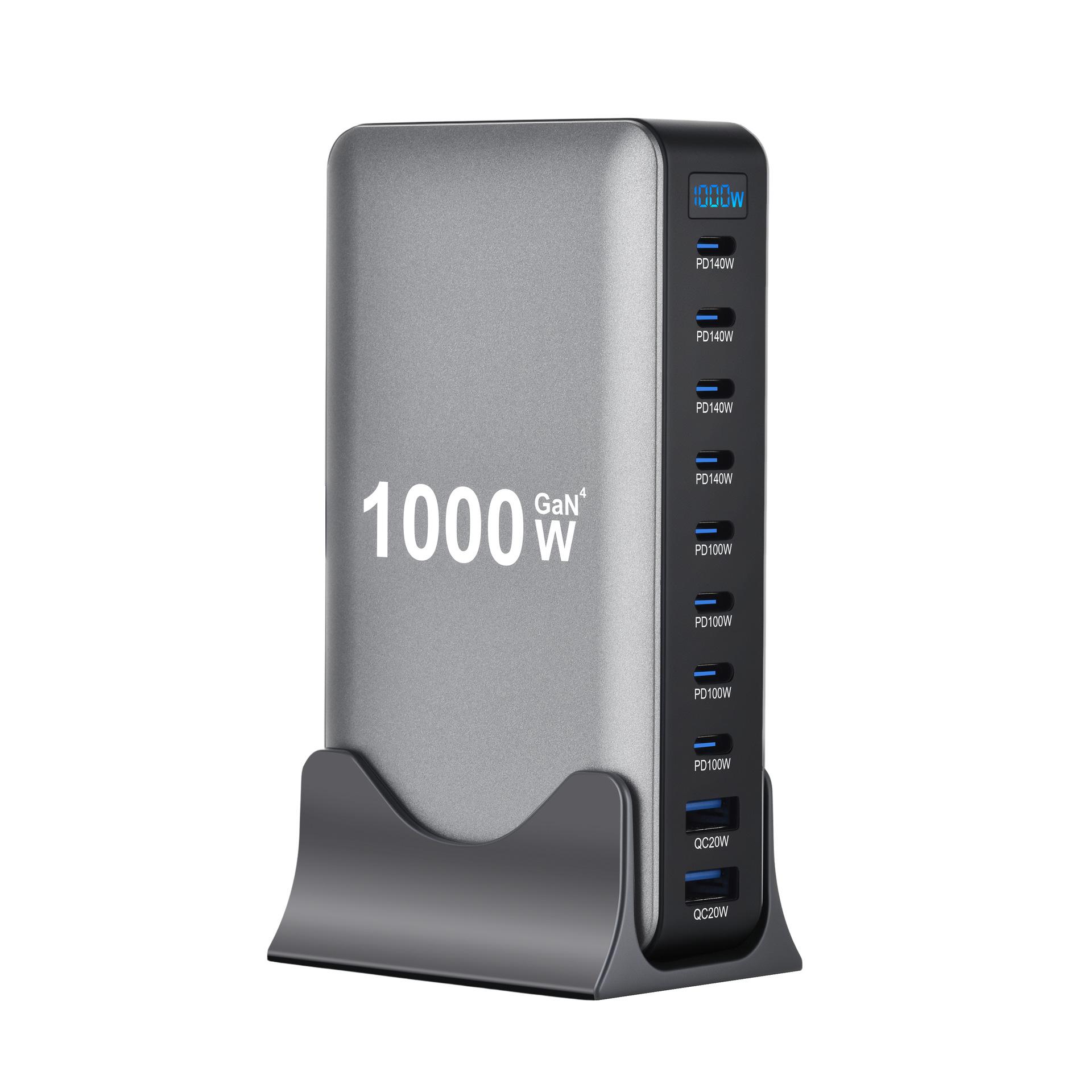 1000W Gallium Nitride PD Charger: 10-Port Multifunctional 950W Adapter 950W