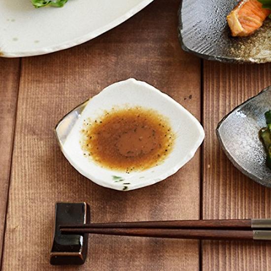 Tableware East Japanese Tableware Small Irregular Diamond Dish, Shape, Gold-Painted Oribe, Ks-009