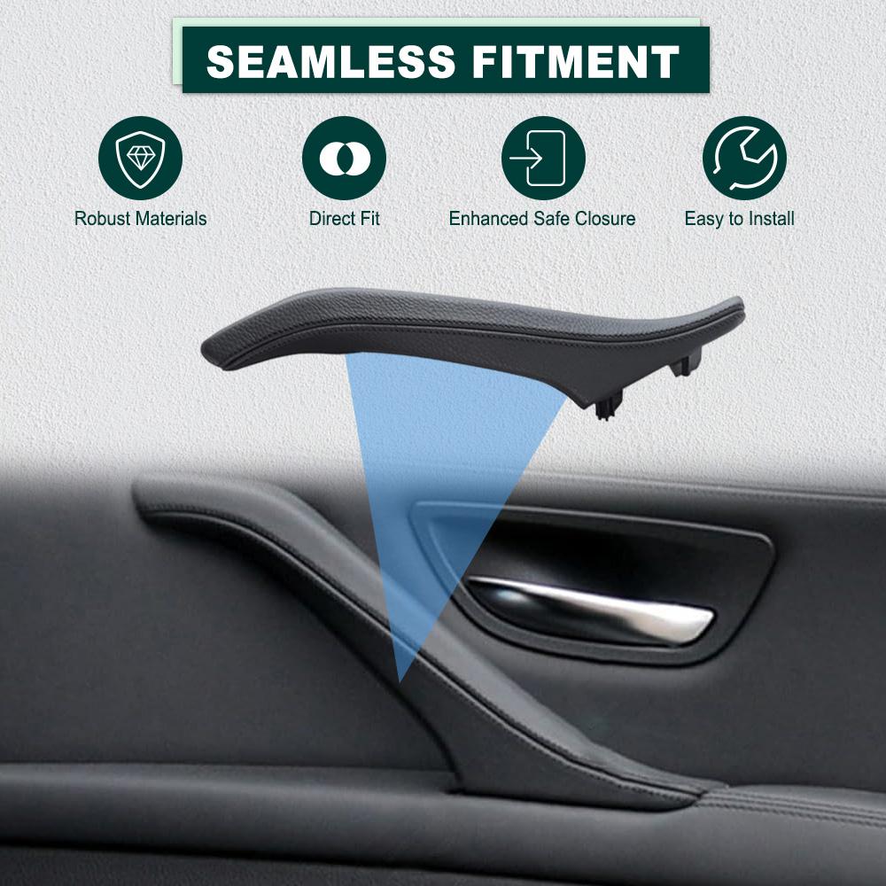Left/Right Interior Passenger Door Leather Pull Handle Assembly for BMW 5 Series F10 F11 F18 2010 2011 2012 2013 2014 2015-2017
