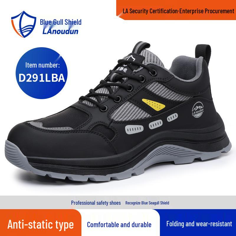 Blue Gull Shield 2026 Men's Anti-static ESD Safety Shoes, All-Season, Fashionable, Wear-Resistant, Soft Work Shoes