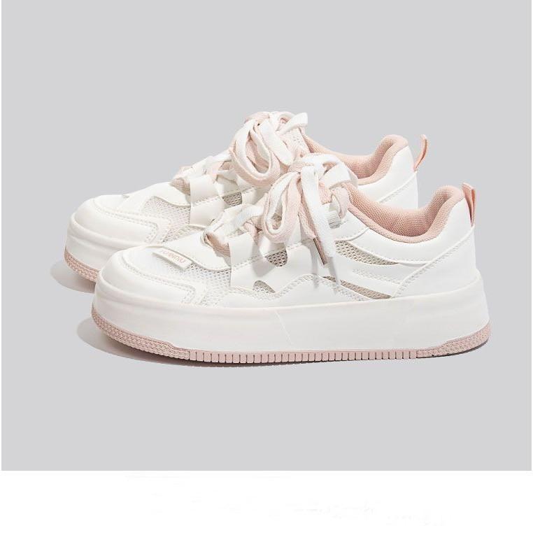 

Кампусные модные кеды сетчатые дышащие полые спортивные туфли универсальные ins тренд 2025 повседневные белые туфли детские 40