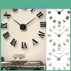 Diy 3d Extra Large Roman Numerals Luxury Mirror Wall Sticker Clock Home Decor