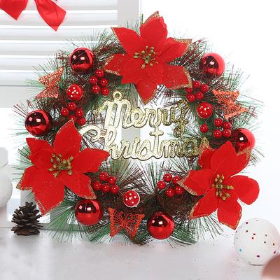 250mm Round Garland H-anging Ornament Wreath Decoration Christmas Decor Xmas Tree Ornaments