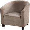 GULI Velvet Tub Chair Covers for Armchairs, Club Chair Slipcover, Wing Back Covers High Stretch Sofa Covers Spandex Plush Seat Covers Furniture