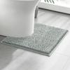 Toilet Mat U-Shaped Bathroom Carpet Bathroom Non-Slip Luxury Chenille Bath Mat U-Shape-Ultra Soft Absorbent Plush Carpet Washable Quick Dry