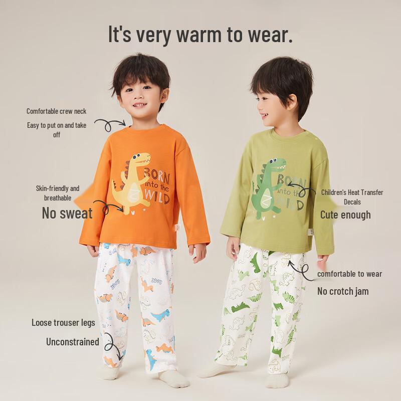 Yuzhaolin Kids' Spring Pure Cotton Pajama Set