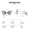 Luxury Diamond Butterfly Sunglasses Women Brand Y2k Vintage Rimless Oversized Sun Glasses Ladies Eyewear Gafas De Sol