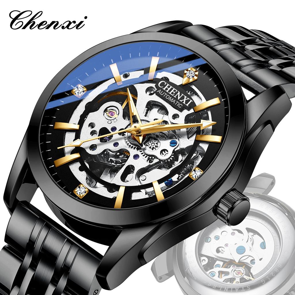 Mens Watches Fashion Luxury Hollowing Automatic Mechanical Watch Waterproof Luminous Watch For Man