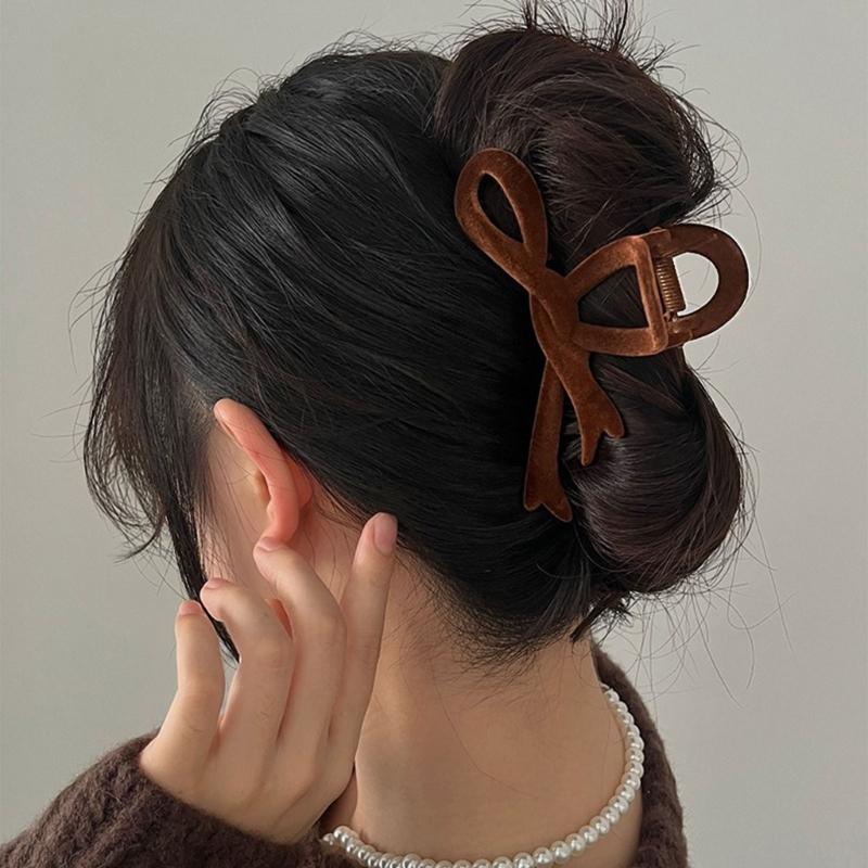 Soft Ribbon Bowknot Hair Clip for Women and Girls Fashionable and Versatile  Headwear Crab Hair Clips Hair Accessory