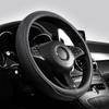 GSFWW1 Embossed PU Leather Patchwork Car Steering Wheel Cover, Non-slip, Breathable, Universal 15 Inch (Approx. 38cm)