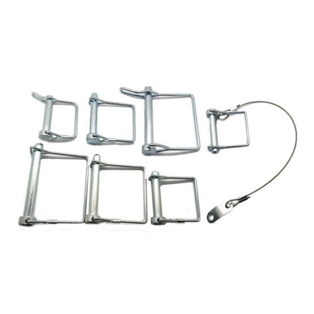 10Pcs Pull Ring Square Locking Pin Square Shaft Quick-Release Pin Auto Car Trailer